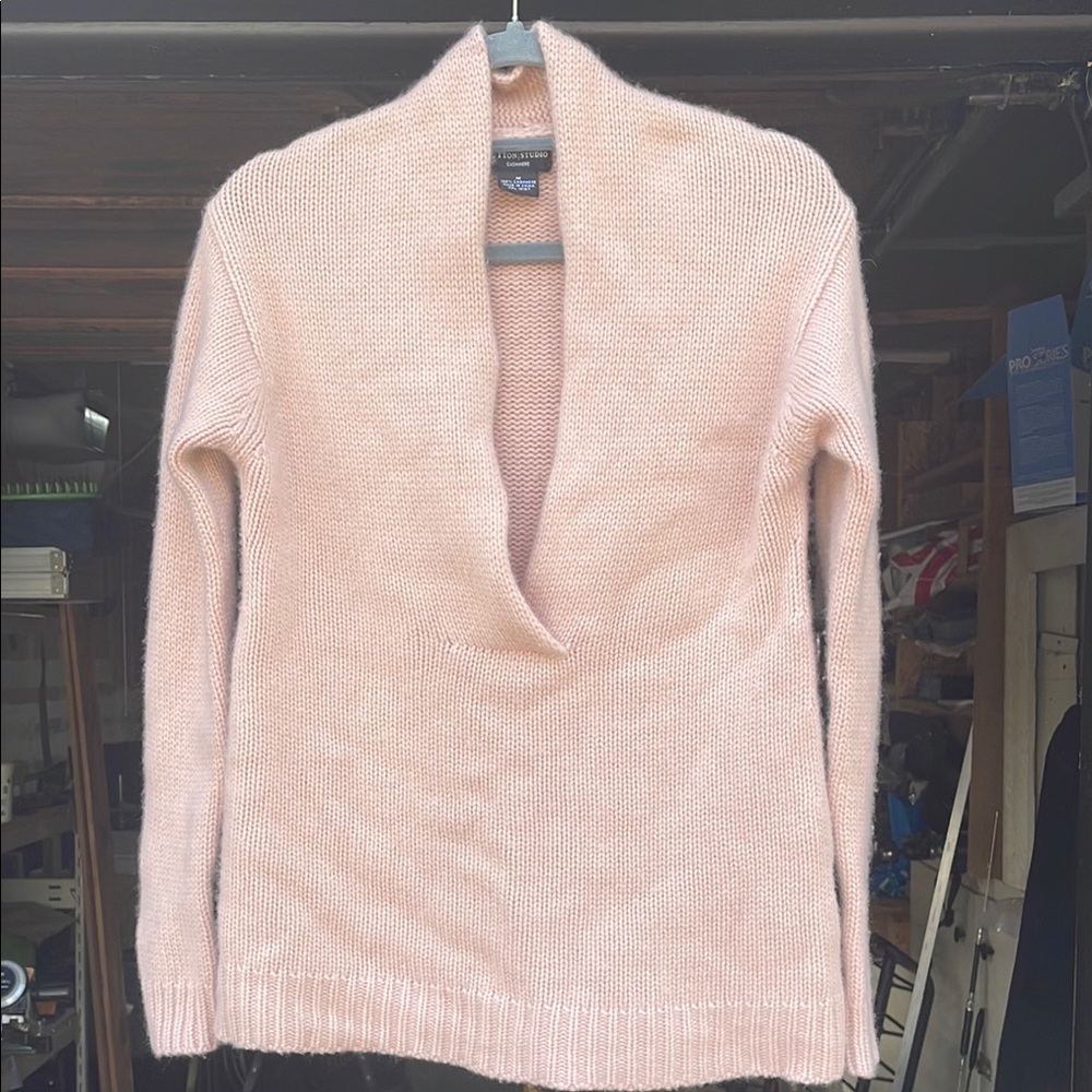 Sutton Cashmere Soft Pink Cowl Neck Sweater